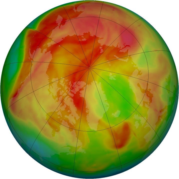 Arctic ozone map for 05 April 2010